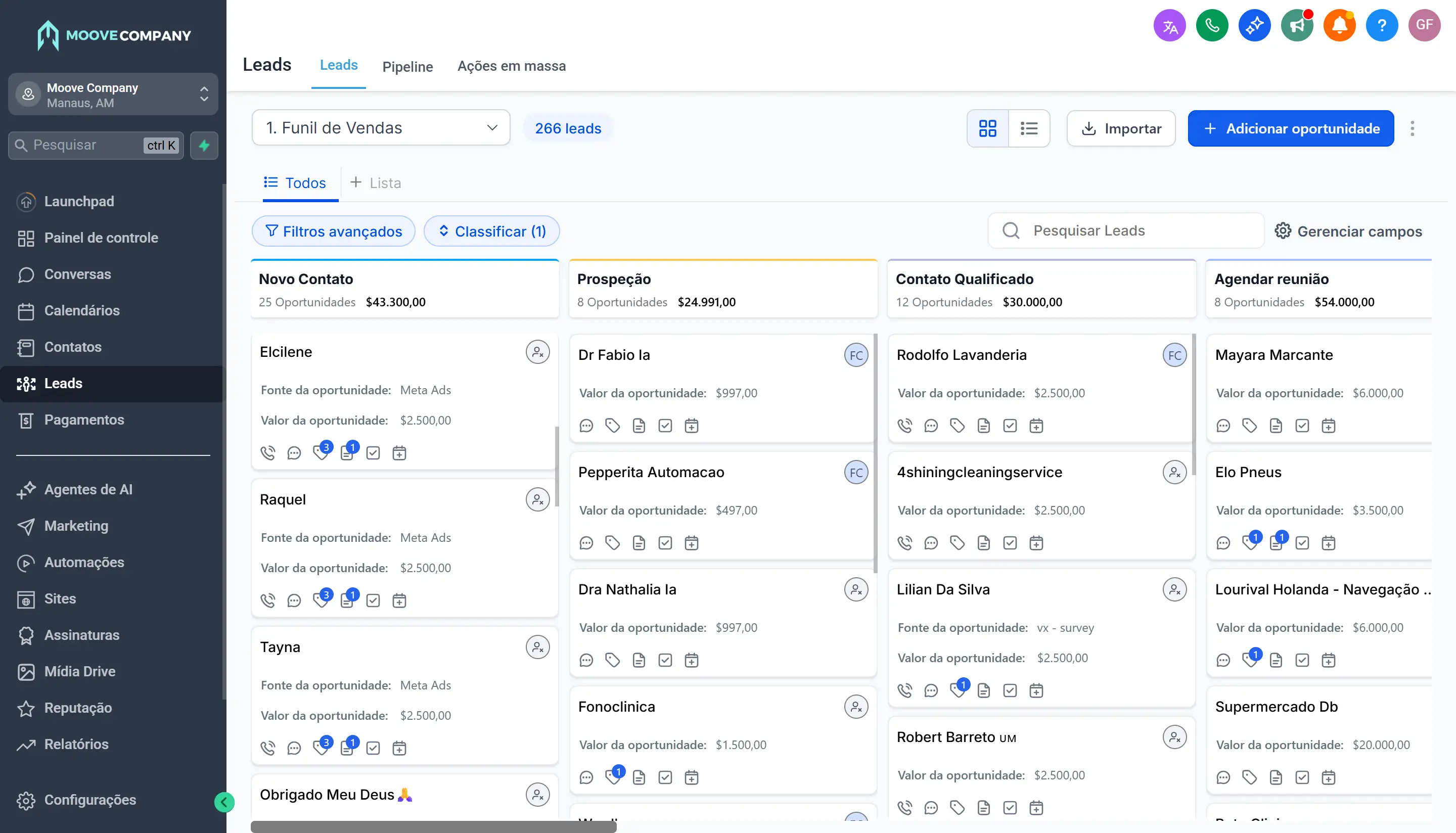 Painel de Vendas - Dashboard com métricas de vendas e faturamento